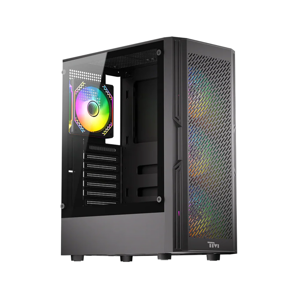 Twisted Minds PHANTOMII Gaming Case Mid Tower - Black - TM-PHANTOMII-B | صندوق حاسوب للألعاب (Mid Tower) - أسود -