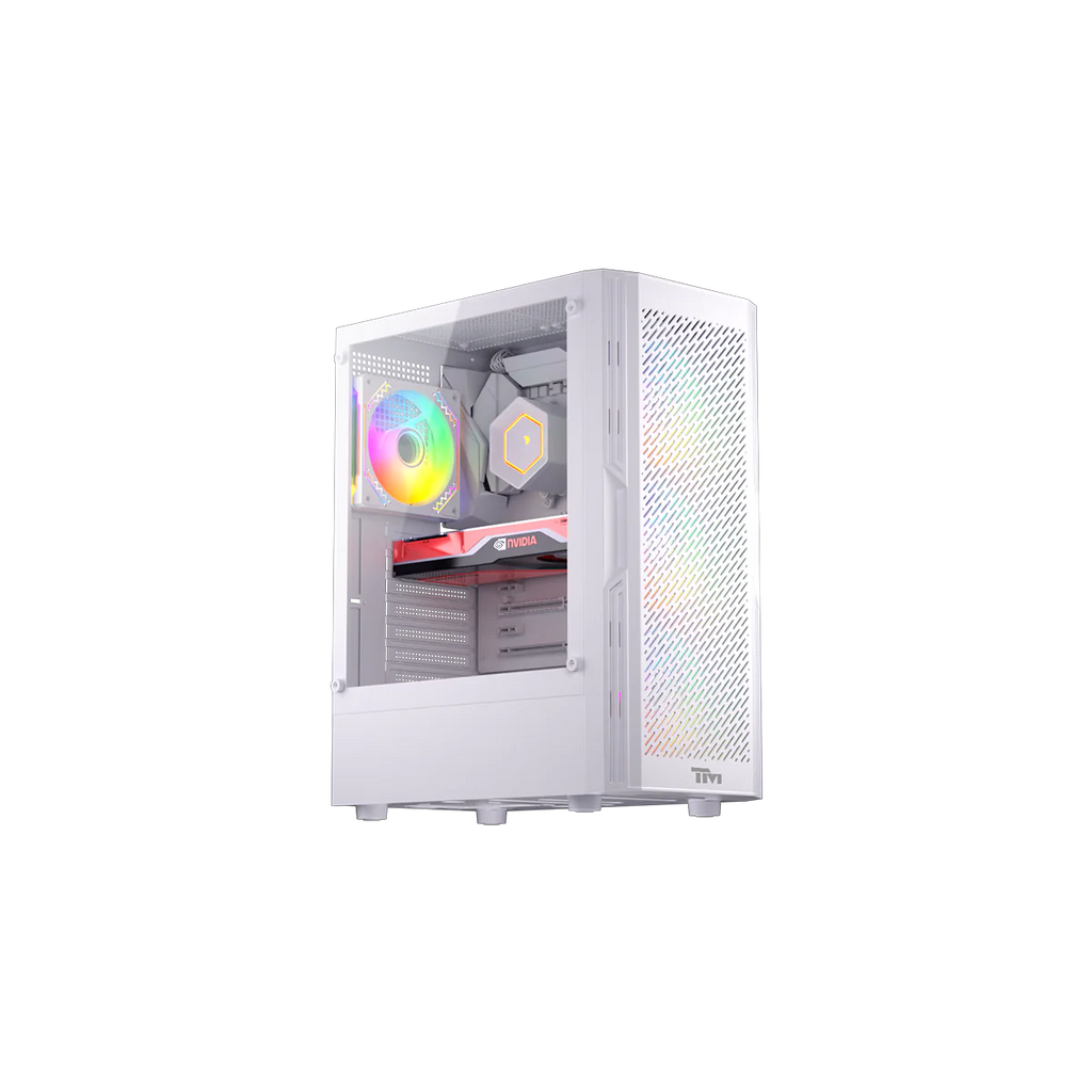 Twisted Minds PHANTOMII Gaming Case Mid Tower - White - TM-PHANTOMII-W | صندوق حاسوب للألعاب (Mid Tower) - أبيض - TM-PHANTOMII-W