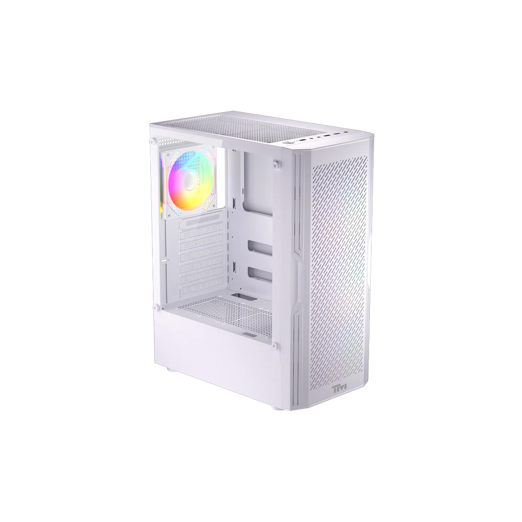 Twisted Minds PHANTOMII Gaming Case Mid Tower - White - TM-PHANTOMII-W | صندوق حاسوب للألعاب (Mid Tower) - أبيض - TM-PHANTOMII-W