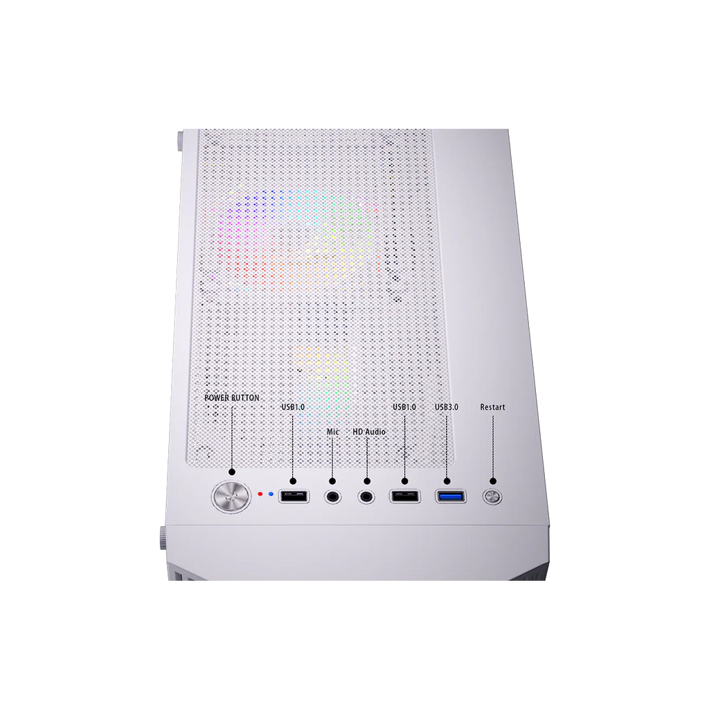 Twisted Minds PHANTOMII Gaming Case Mid Tower - White - TM-PHANTOMII-W | صندوق حاسوب للألعاب (Mid Tower) - أبيض - TM-PHANTOMII-W