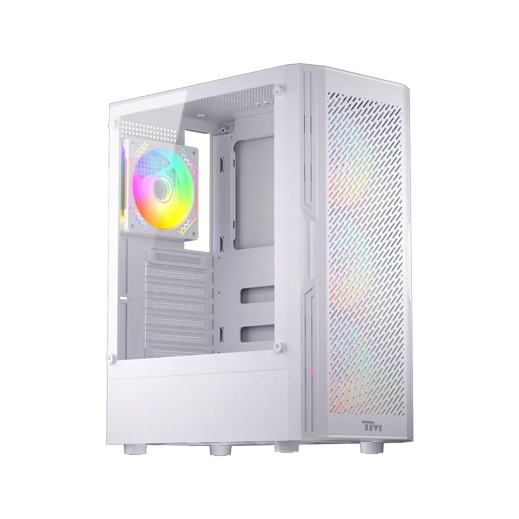 Twisted Minds PHANTOMII Gaming Case Mid Tower - White - TM-PHANTOMII-W | صندوق حاسوب للألعاب (Mid Tower) - أبيض - TM-PHANTOMII-W