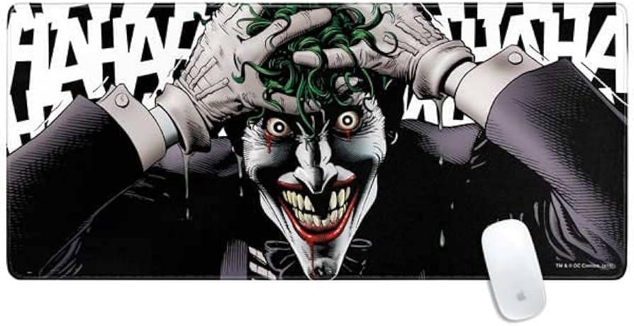 Joker Pattern Gaming Mouse Pad, Gamer Desk Accessories Office Computer Table Mousepad Mat Large Mats, Mouse Pads,XXL 90x40cm