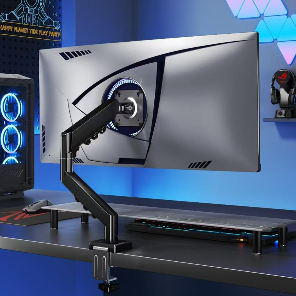 Pawa Single Gas Spring Computer Monitor Arm with 360 Rotation / ذراع شاشة كمبيوتر Pawa ذات زنبرك غازي واحد مع دوران 360 درجة