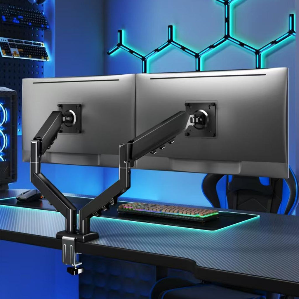 Pawa Double Gas Spring Computer monitor Arm with 360 Rotation / ذراع شاشة كمبيوتر Pawa Double Gas Spring مع دوران 360 درجة