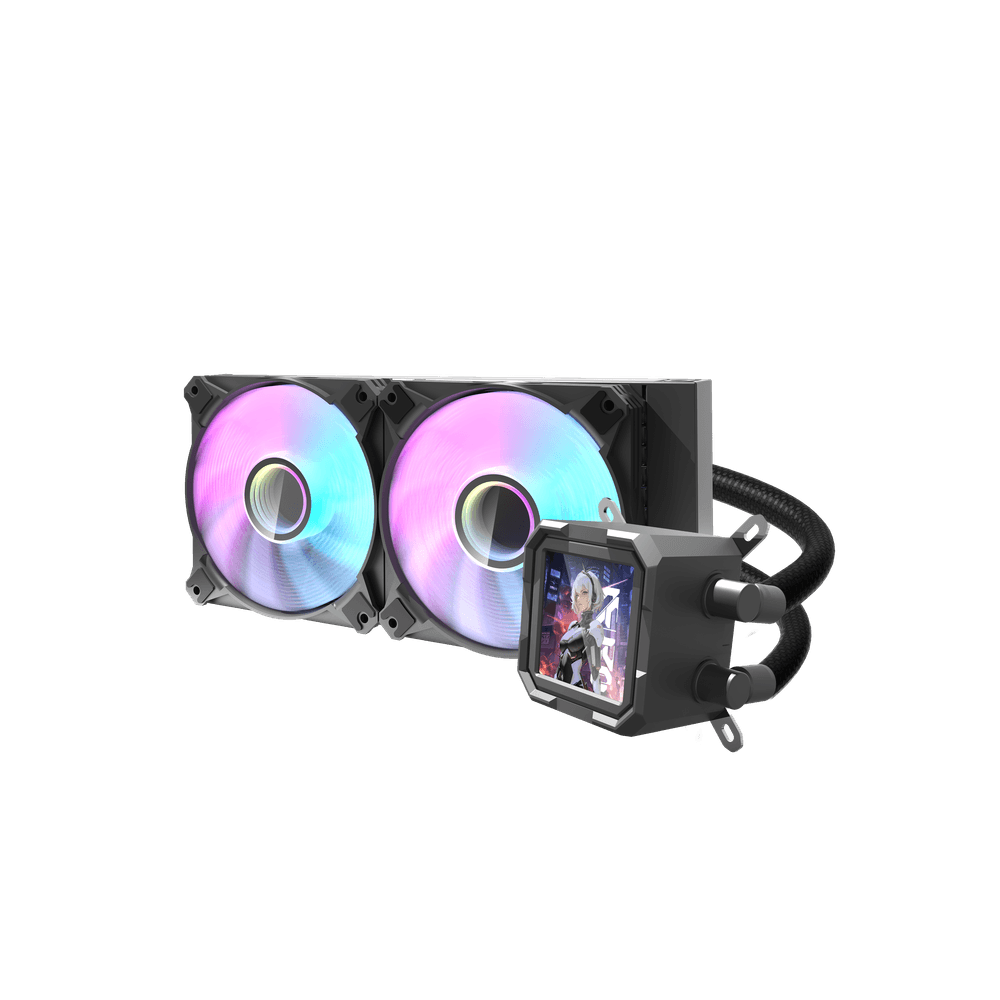 Darkflash DV240S LIQUID COOLER WITH LCD SCREEN DISPLAY BLACK / مبرد سائل دارك فلاش DV240S بشاشة LCD سوداء