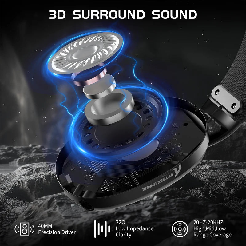 ATTACK SHARK L80 Ultra-Light Tri-Mode Gaming Headset | سماعة الألعاب ATTACK SHARK L80 فائقة الخفة ثلاثية الأوضاع
