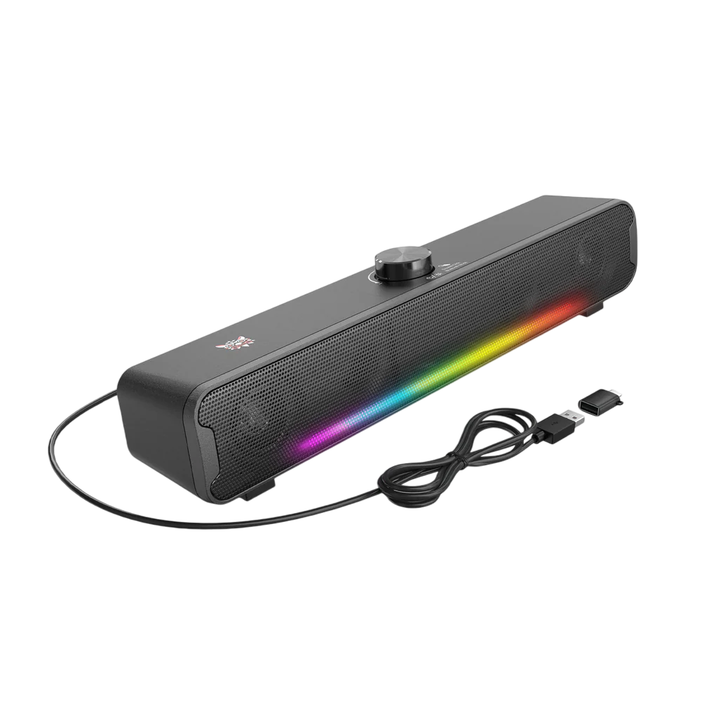 ONIKUMA L16 Bluetooth-compatible Speaker with RGB Light, Powerful Computer Speaker Portable Soundbar for TV Home Theater PC Gaming