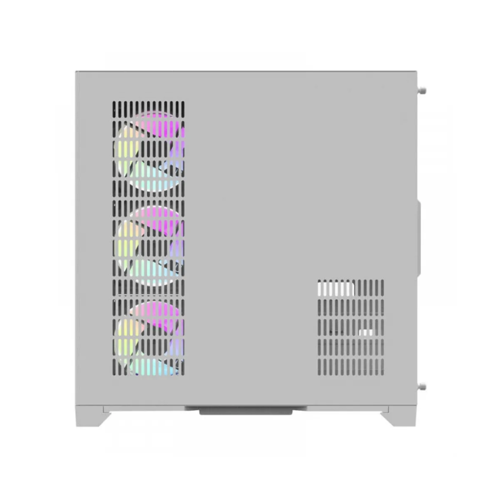 DarkFlash Aigo FT418 Pro Mid Tower Case  - White (with 7 ARGB Fans) | علبة DarkFlash Aigo FT418 Pro متوسطة الحجم - بيضاء (مع 7 مراوح ARGB)