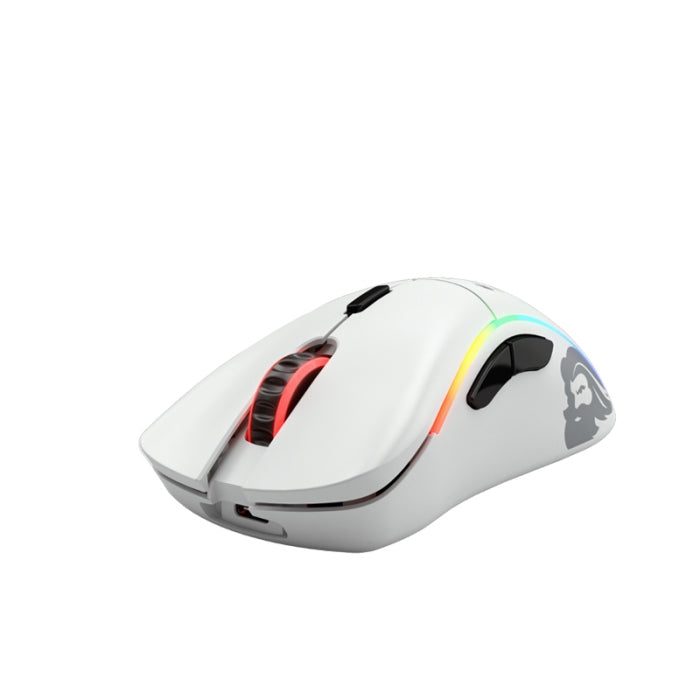 Glorious Model D Wireless/Wired Gaming Mouse (69g) 19,000 DPI - Matte White / ماوس الألعاب اللاسلكي/السلكي Glorious Model D (69 جرامًا) بدقة 19000 نقطة في البوصة - أبيض غير لامع