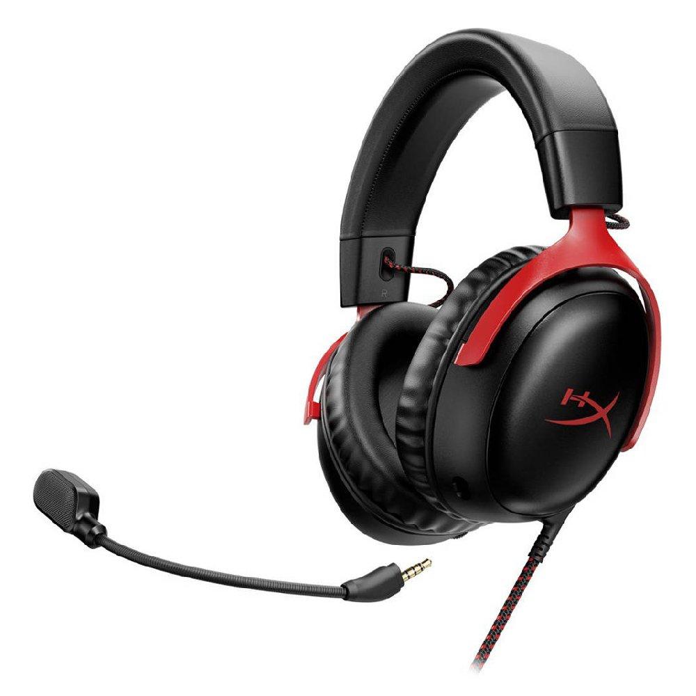 HyperX Cloud III  Gaming Headset for PC, PS5, PS4, Xbox Series, 727A9AA – Black and Red