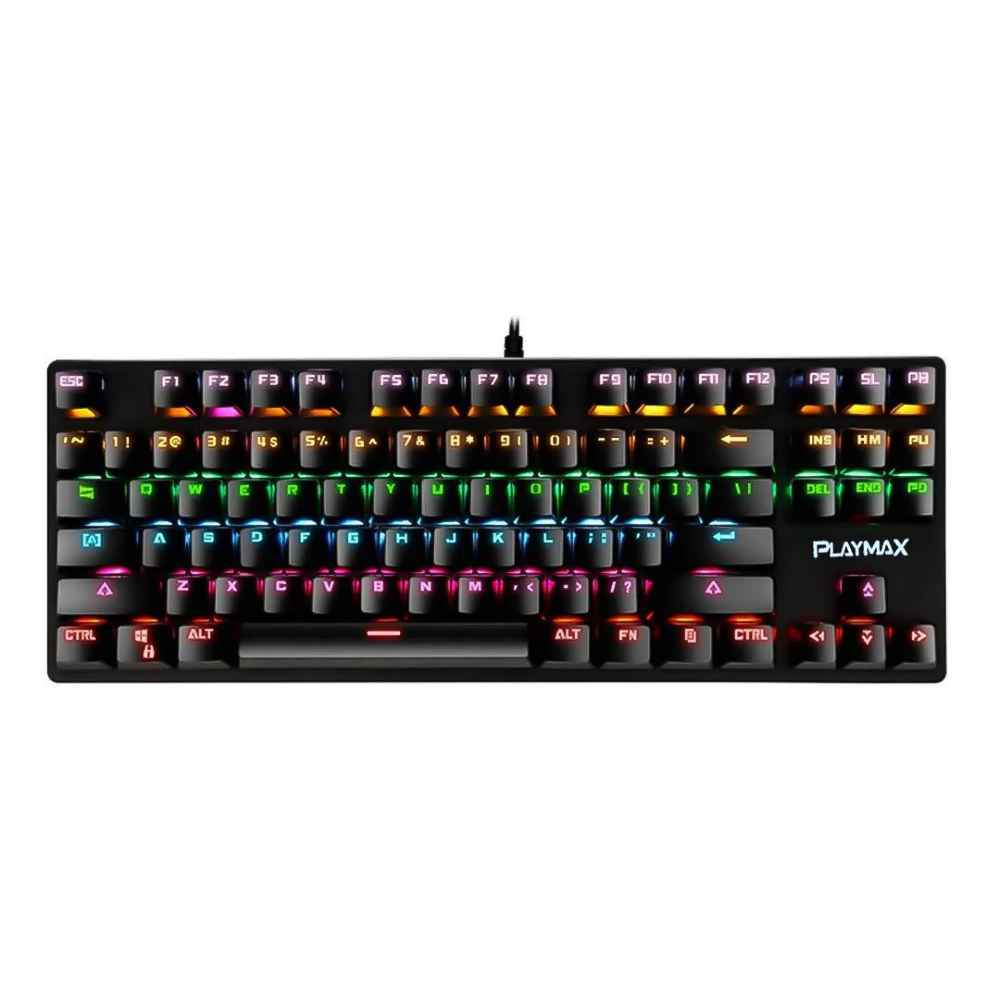 PLAYMAX K550 RGB Mechanical Gaming Keyboard (87 Keys) Red switch - Black