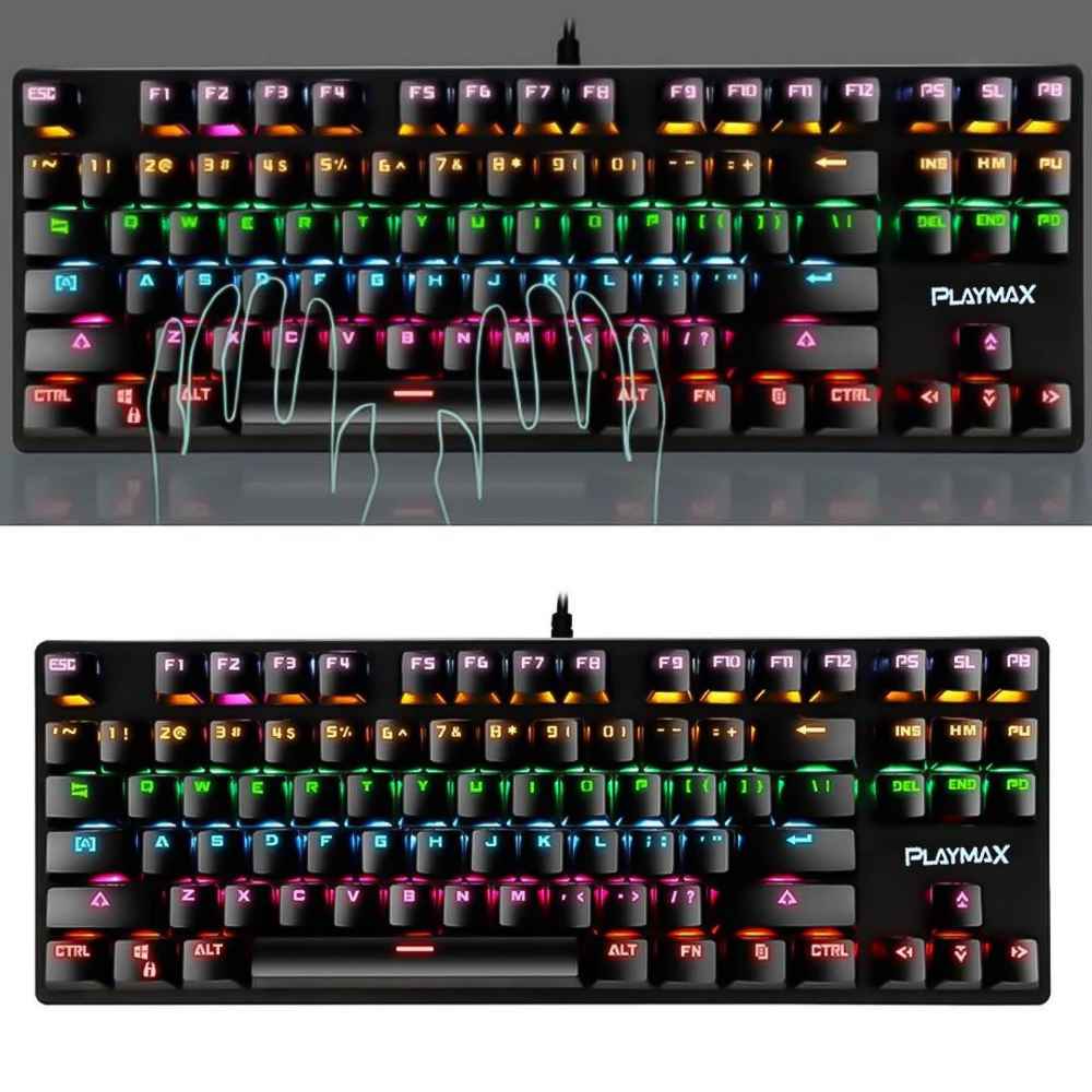 PLAYMAX K550 RGB Mechanical Gaming Keyboard (87 Keys) - Black