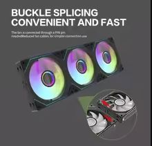 AIGO AS12 3X1 ARGB MAGNETIC FAN PACK WITH  CONTROLLER - WHITE/مجموعة مروحة مغناطيسية AIGO AS12 3×1 ARGB مع وحدة تحكم - أبيض