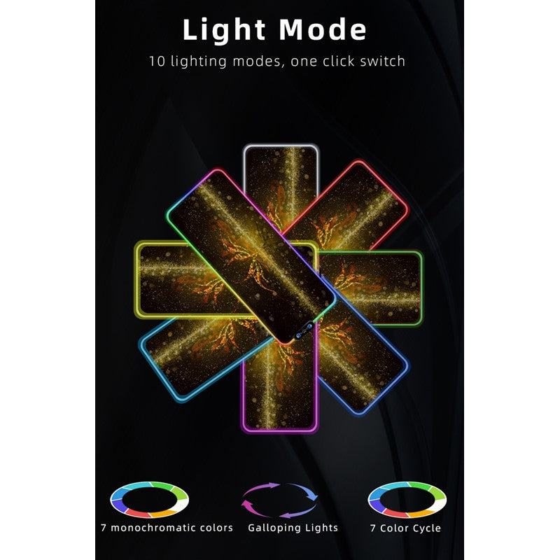 GAMEON LED Luminous Gaming Mousepad With RGB Lighting (900x400x3mm) - PUBG Thems Edition