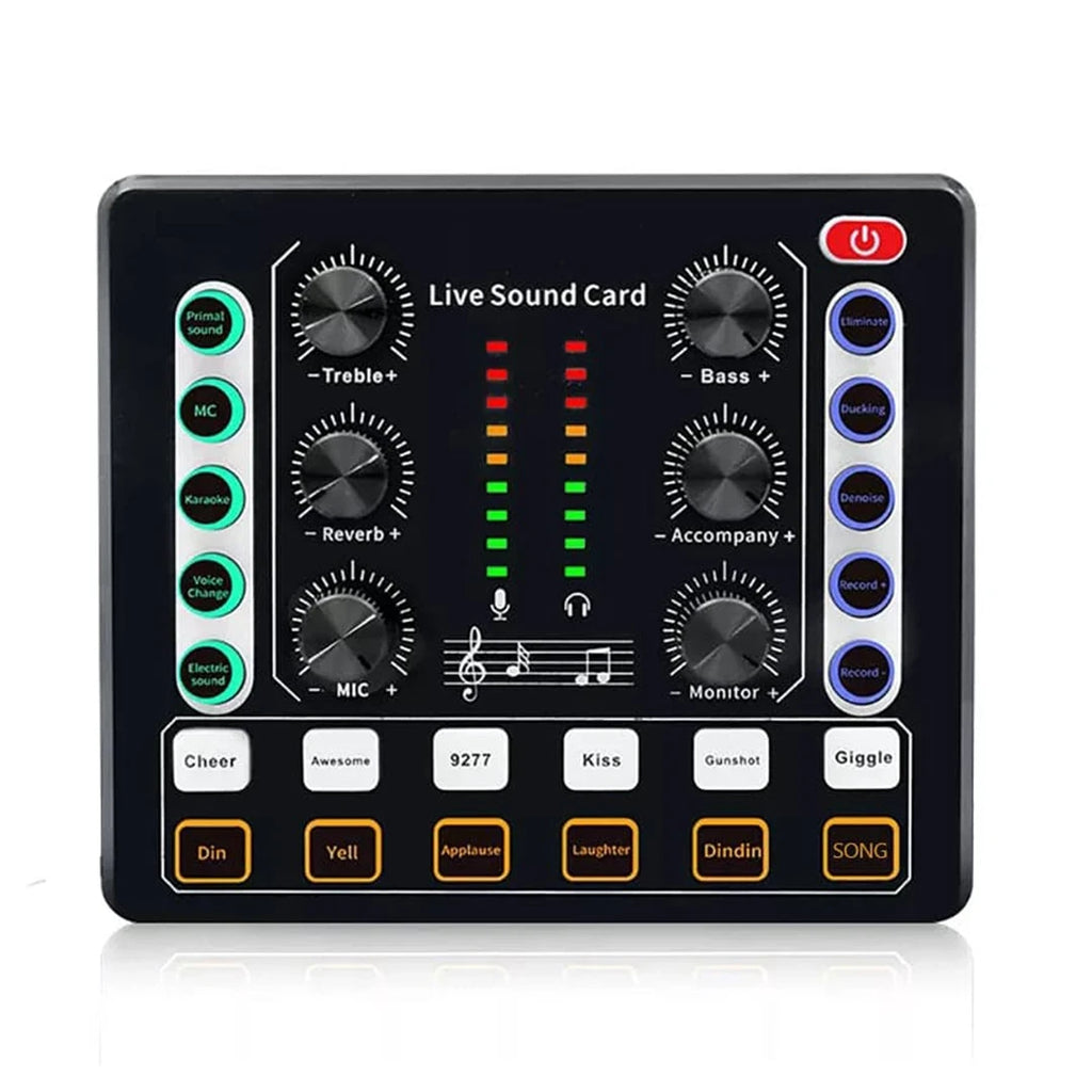 M8 MIXER Players/ Live Sound Card Mixer | مشغلات خلاط الصوت M8 / خلاط بطاقة الصوت المباشر