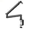 Microphone Boom Arm Stand with Desk Clamp,MS66 , Screw Adapters, Cable management, Heavy Duty Poscast Stand | حامل ذراع ميكروفون مع مشبك تثبيت على المكتب، MS66، محولات براغي، نظام إدارة الكابلات، حامل ما بعد البث شديد التحمل