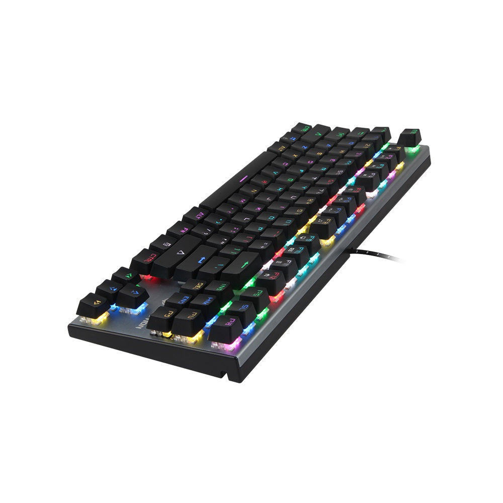 MeeTion MK04 TKL RGB Mechanical Gaming Keyboard, Blue Switch – Arabic English