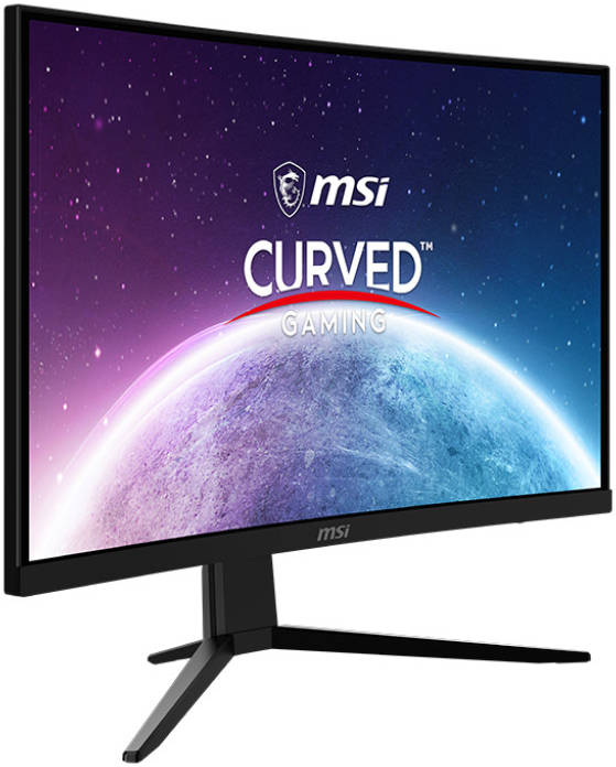 MSI G242C 23.6'' FHD Curved Gaming Monitor, Frameless Design, 170Hz Refresh Rate, 1ms Response Time, AMD FreeSync, Anti-glare, 178° Wide View Angle, 2x HDMI, 1x DP, Black