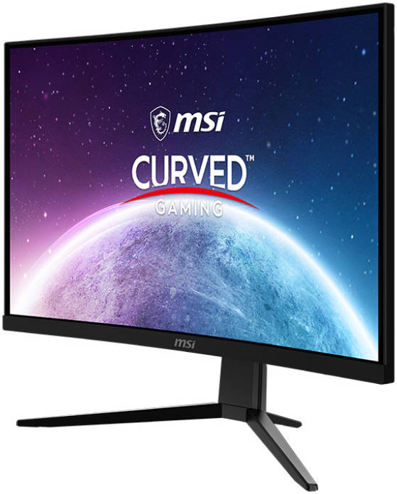 MSI G242C 23.6'' FHD Curved Gaming Monitor, Frameless Design, 170Hz Refresh Rate, 1ms Response Time, AMD FreeSync, Anti-glare, 178° Wide View Angle, 2x HDMI, 1x DP, Black