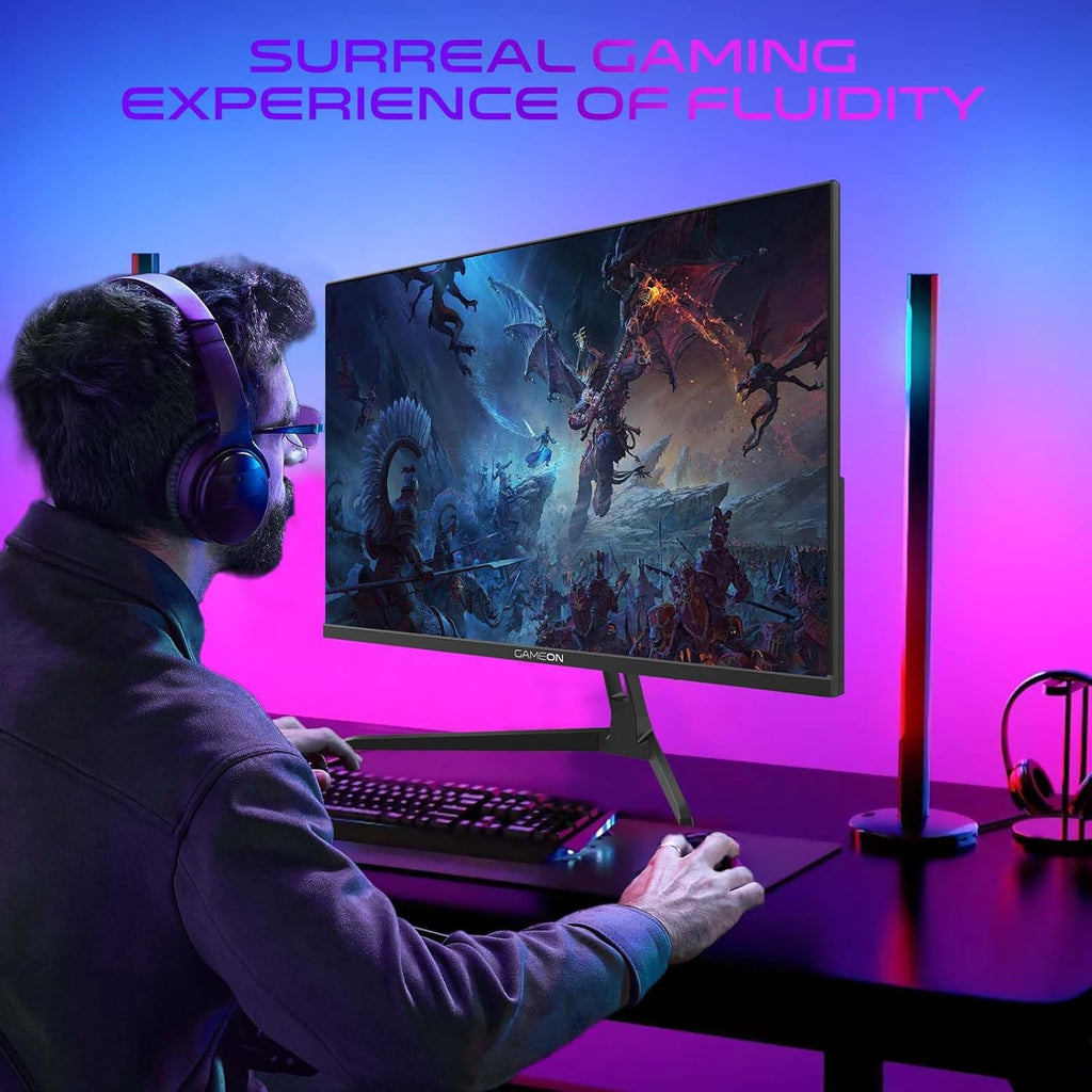 GAMEON GOAE24QHD180IPS Pro Series 23.8” QHD 180HZ, MPRT 0.5ms, HDMI 2.1, IPS Gaming Monitor (Supports PS5) - Black | شاشة ألعاب GAMEON GOAE24QHD180IPS Pro Series 23.8 بوصة QHD 180 هرتز، MPRT 0.5 مللي ثانية، HDMI 2.1، IPS سريعة (تدعم PS5)