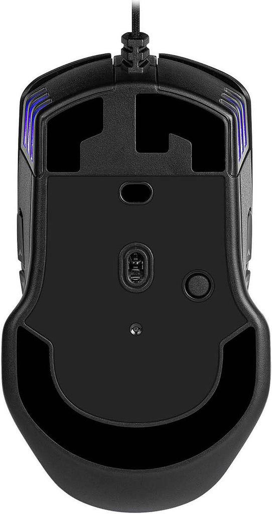 EVGA X12 Gaming Mouse, 8k, Wired, Black, Customizable, Dual Sensor, 16,000 DPI, 5 Profiles, 8 Buttons, Light Weight, RGB|ماوس ألعاب EVGA X12، 8k، سلكي، أسود، قابل للتخصيص، مستشعر مزدوج، 16000 نقطة في البوصة، 5 أوضاع، 8 أزرار، خفيف الوزن، RGB