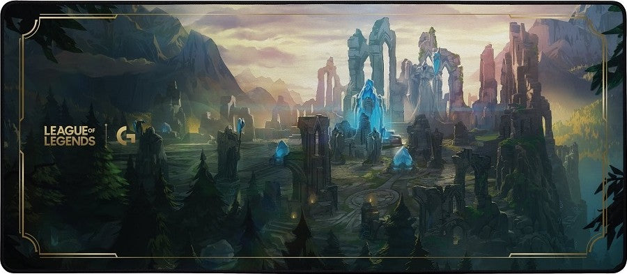 Logitech G840 XL League of Legends Edition Gaming Mouse Pad, Rubber Base, Dimension 90cm x 40 cm, Black | لوحة ماوس للألعاب إصدار League of Legends، قاعدة مطاطية، أبعاد 90 سم × 40 سم، لون أسود