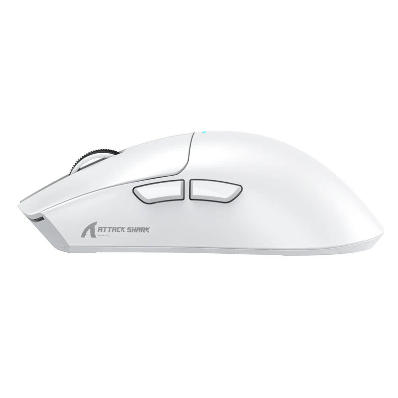 ATTACK SHARK X11 Wireless Gaming Mouse with Charging Doc white | ماوس الألعاب اللاسلكي ATTACK SHARK X11 مع وثيقة الشحن باللون الأبيض