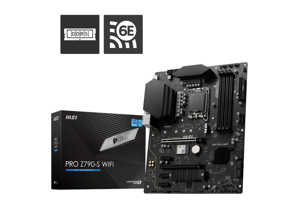 MSI PRO Z790-S WIFI LGA 1700 ATX DDR5 SATA 6Gbps 2.5G LAN with Wi-Fi 6E Motherboard