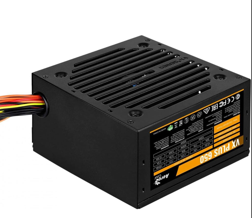 Aerocool VX Plus 650W PSU Power Supply / مزود الطاقة Aerocool VX Plus 650 واط