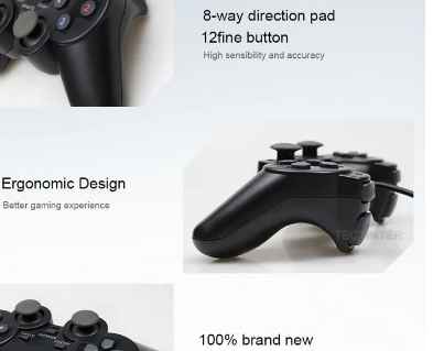 USB Game Pad Controller For WinXP/Win7/8/10 Joypad For PC Windows Computer Laptop Black Game Joystick