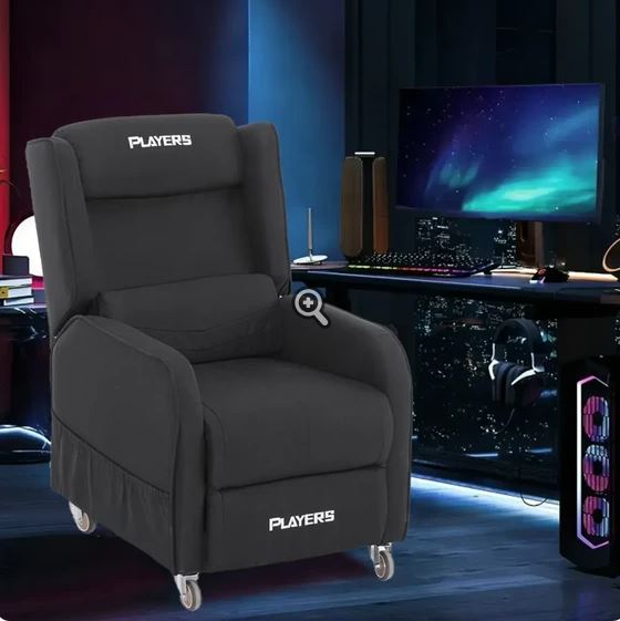 PLAYERS Adjustable Gaming Sofa with Wheels Lower Back Cushion / أريكة ألعاب قابلة للتعديل مع عجلات ووسادة أسفل الظهر من PLAYERS