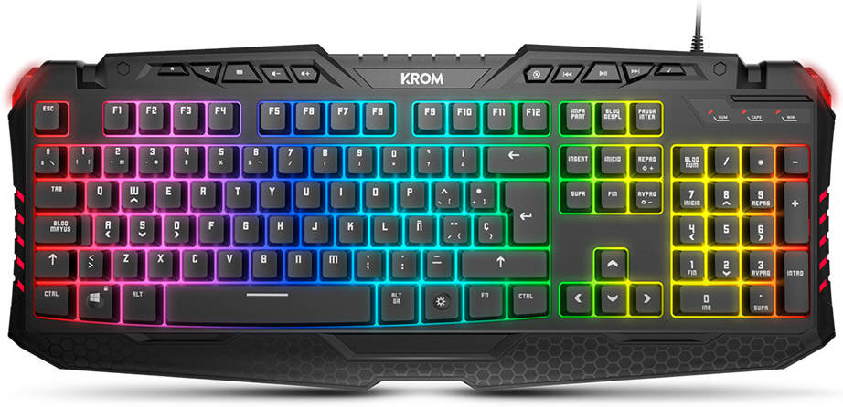 KROM Kritic RGB Rainbow Gaming 4 in 1 Kit /طقم KROM Kritic RGB Rainbow Gaming 4 في 1