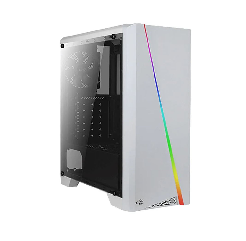 Aerocool Cylon Tempered Glass Rgb Atx Mid Tower - White / Aerocool Cylon زجاج مقوى RGB Atx Mid Tower - أبيض