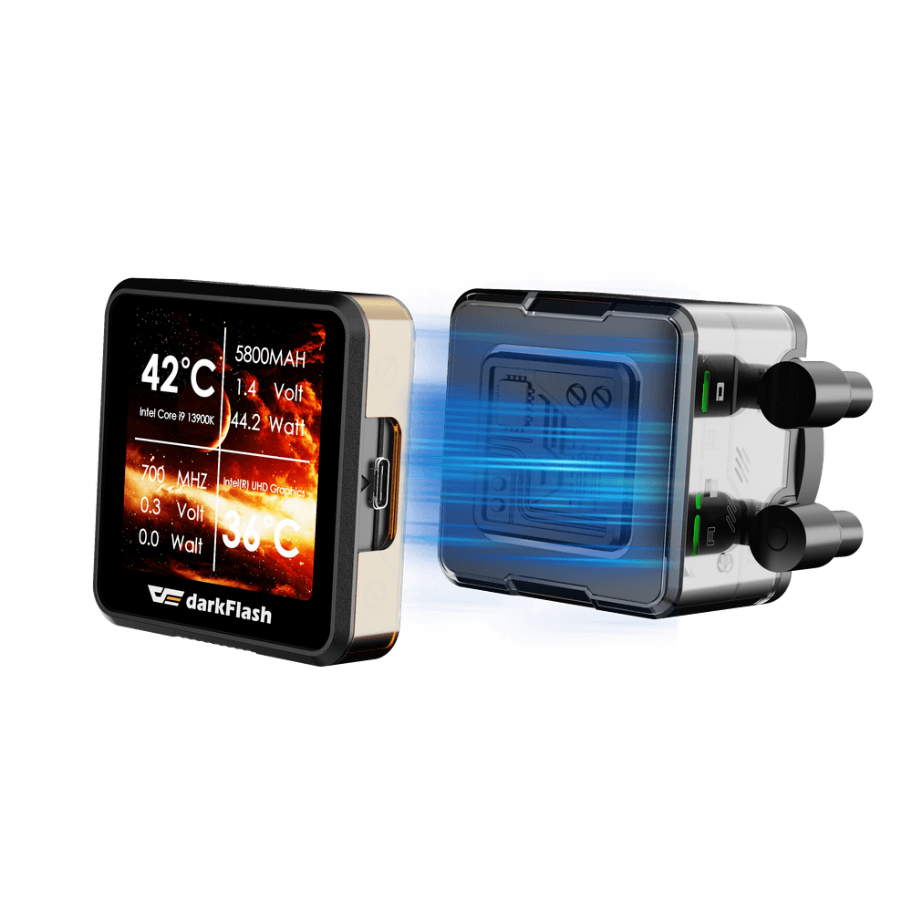 DarkFlash DE360 Liquid Cooling - Black (PHOTO & VIDEO DISPLAY WITH TEMPERATURE)/DarkFlash DE360 Liquid Cooling - أسود (شاشة عرض الصور والفيديو مع درجة الحرارة)