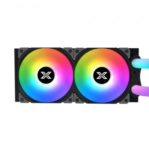 Xigmatek Neon Aqua 240 AIO CPU Liquid Cooler (ARGB LED Pump Head & Tube, 2PCS X22A Fan & Galaxy II Fan Control Kit)