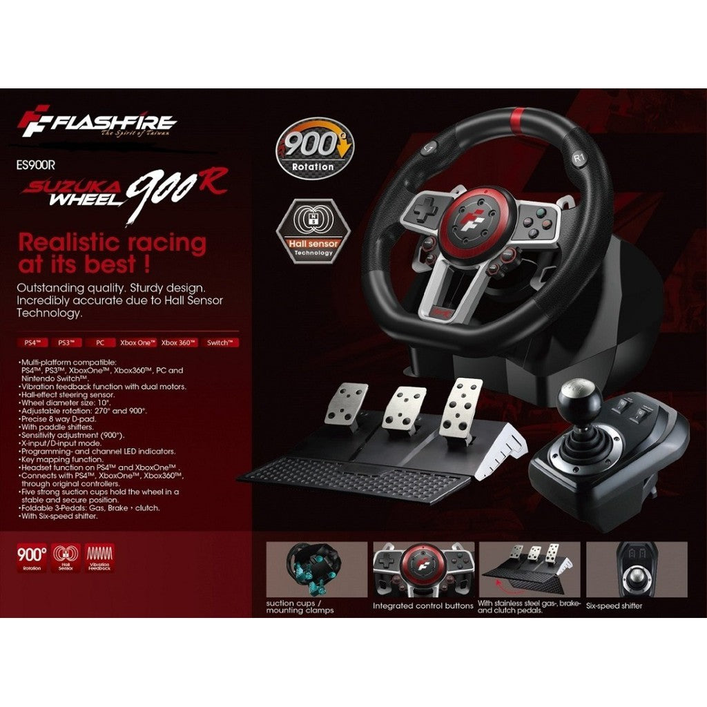 FLASHFIRE Suzaku wheel 900R Steering, Pedals, Gear
