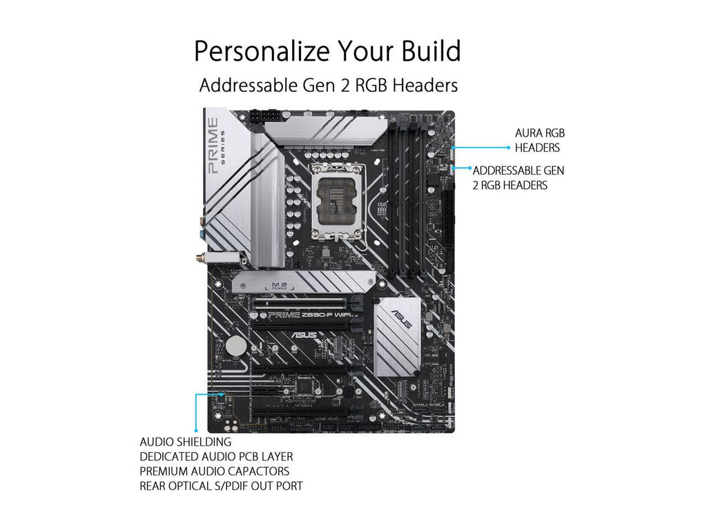 ASUS Prime Z690-P WiFi LGA 1700 DDR5 (Intel® 12th&13th Gen) ATX motherboard (PCIe 5.0,DDR5)
