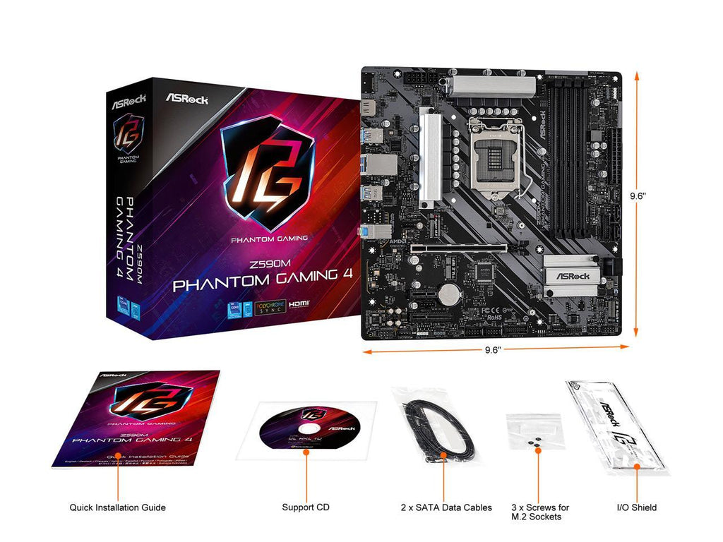 Intel Z590 Motherboard Asrock Z590 Phantom Gaming Mother Asrock