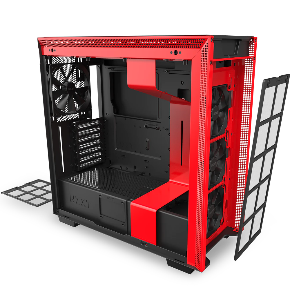NZXT H710i ATX Mid Tower Gaming Case - Matte Black/Red
