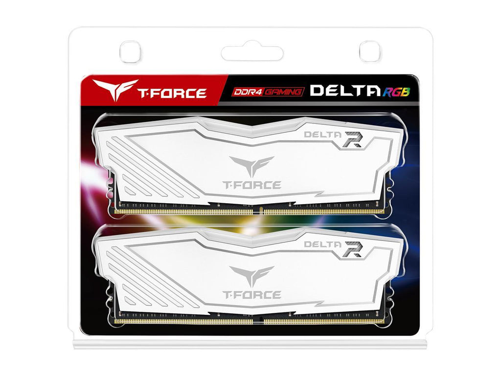 Team T-Force Delta RGB White 16GB (2 x 8GB) 288-Pin DDR4 SDRAM DDR4 3600 Intel XMP 2.0 Desktop Memory