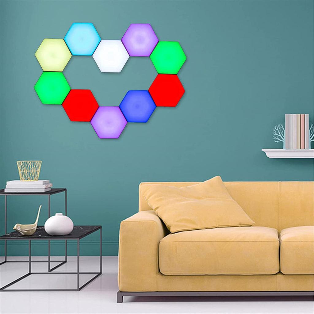 3pcs RGB Colorful Remote control touch honeycomb lamp quantum Light hexagonal creative LED light