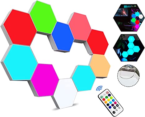 Hexagon Lights with Remote Control, Smart LED Wall Light Panels