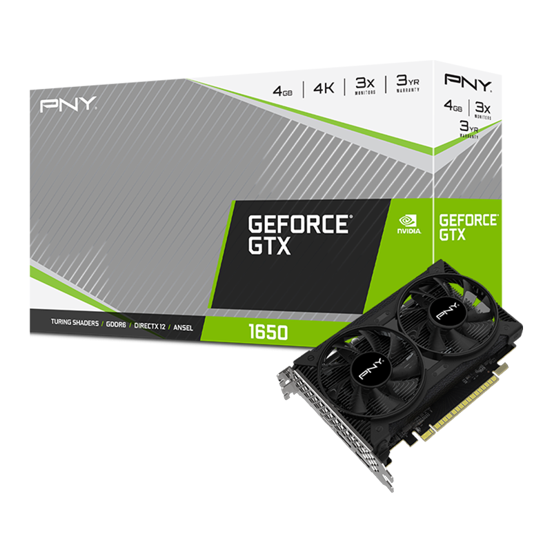 PNY GeForce GTX 1650 4GB GDDR6 Dual Fan