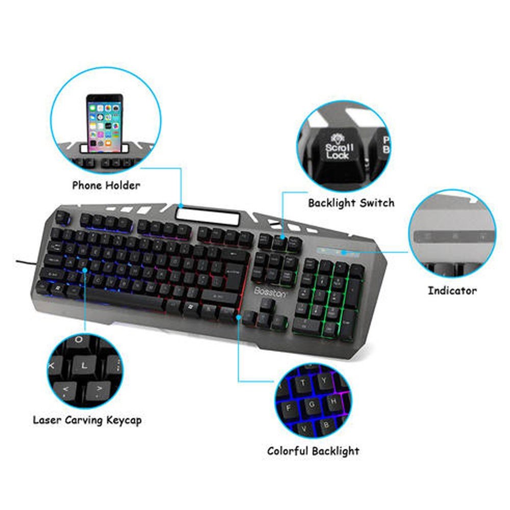 BOSSTON 8350 Gaming Keyboard & Mouse