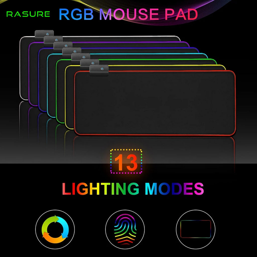 Rasure LED RGB Colorful USB Gaming Mouse Pad for Gamer RS-01 (80x30) – AlHamlan Store