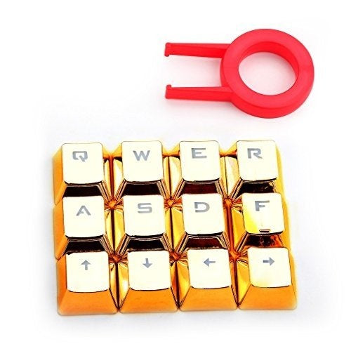 Keyboard Gold chrome keycaps