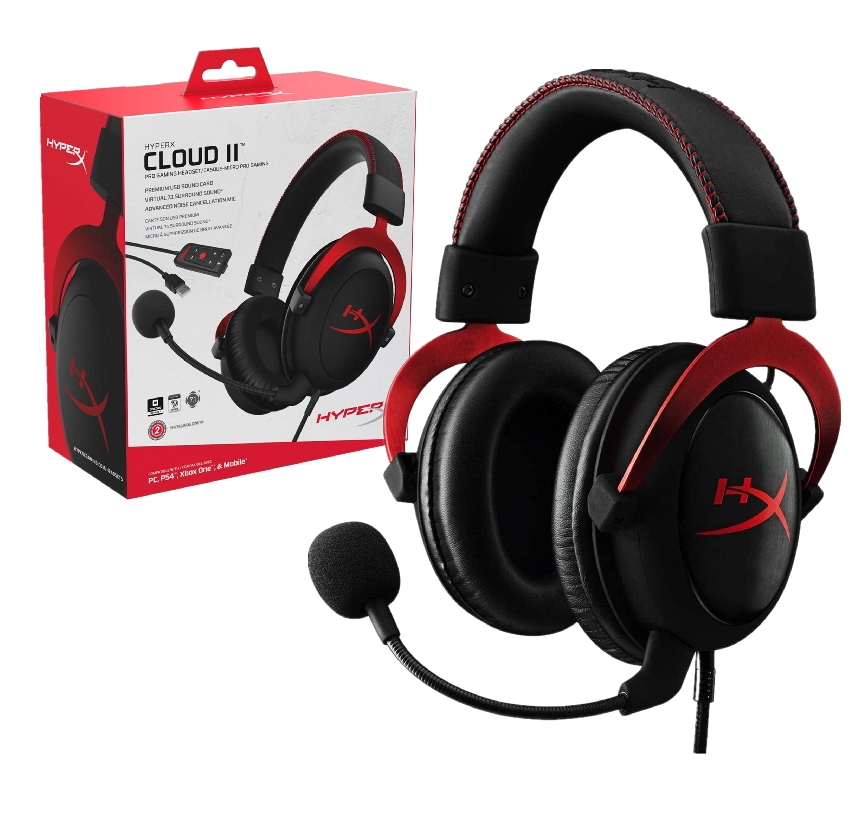 HYPERX CLOUD II CLOUD 2 7.1 Surround Gaming Headset Red