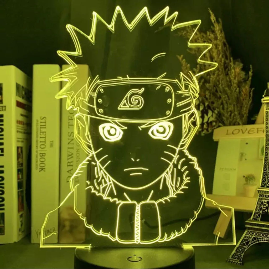 3D LED Naruto Konoha Colorful Nightlight Touch Remote Table Lamp