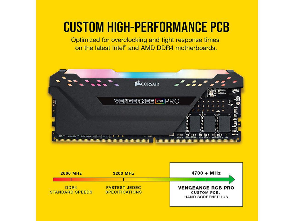 CORSAIR Vengeance RGB Pro 16GB (2 x 8GB) 288-Pin DDR4 SDRAM DDR4 3600 (PC4 28800) Intel XMP 2.0
