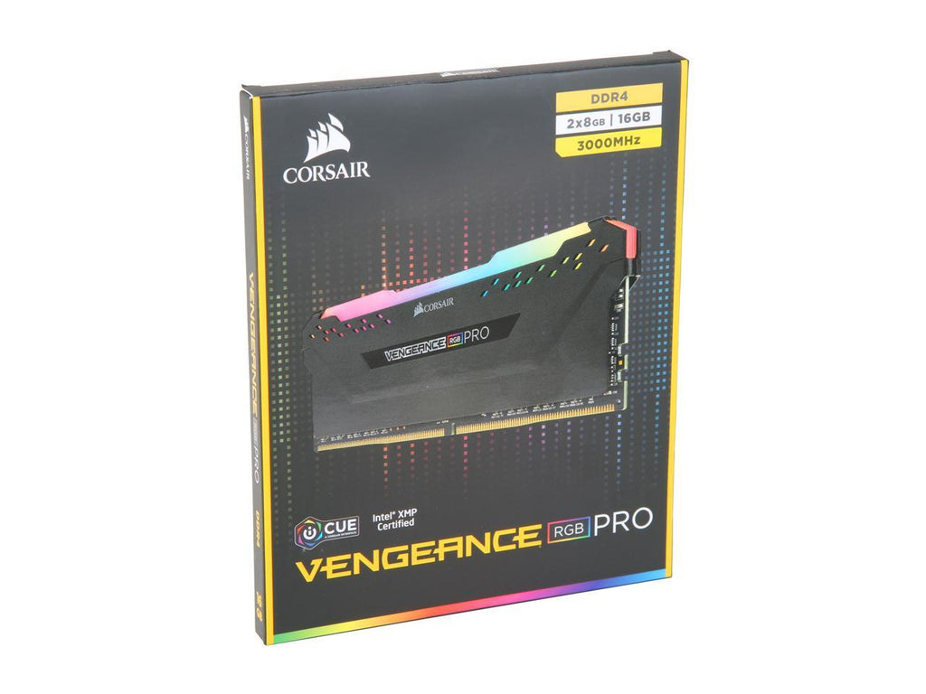 CORSAIR Vengeance RGB Pro 16GB (2 x 8GB) 288-Pin DDR4 DRAM DDR4 3000